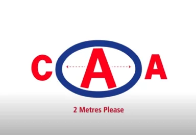 CAA two meters logo