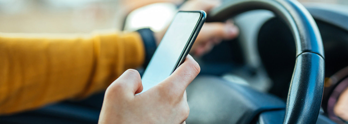 Distracted driving using cellphone while driving