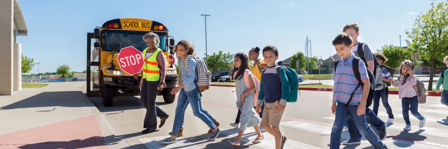 School zone crosswalk