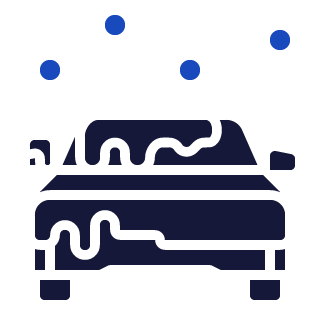 car in snow icon