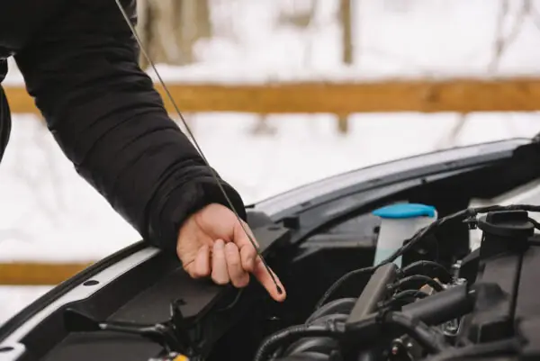 Winter car care oil check
