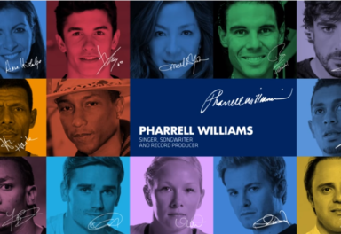 Collage of celebrity faces