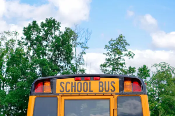 Back of school bus